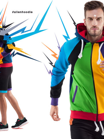 Pre dokonalý a originálny outfit Pánska bavlnená mikina na zips Alien